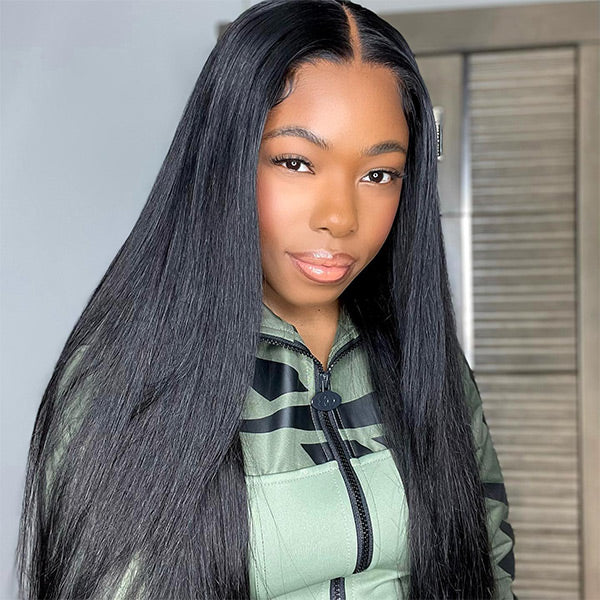 Pre Cut Lace Wear Go Glueless Wigs 4x4 Lace Closure Wigs PrePlucked With Human Hair