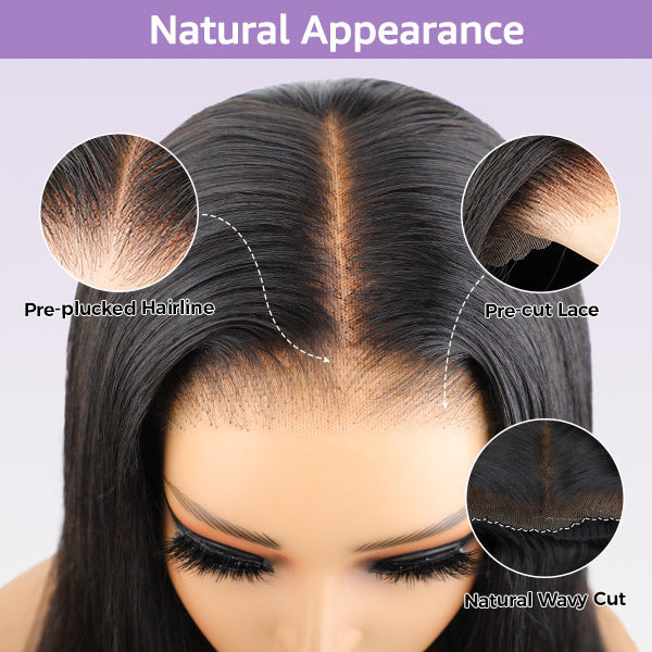 BOGO Deep Wave Pre-cut 7x5 HD Lace Wear Go Wig 100% Glueless Human Hair Wig