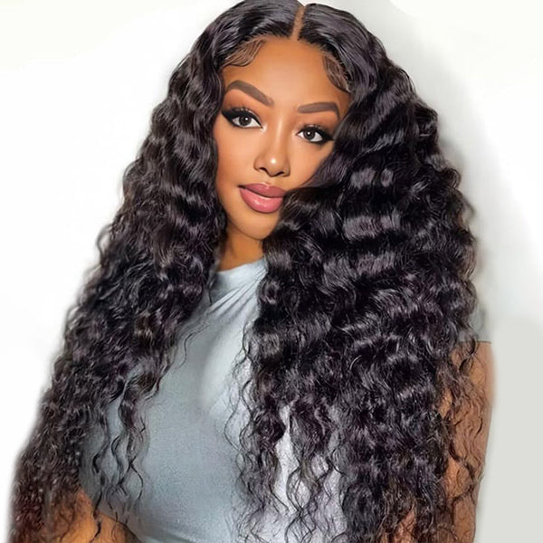 Loose Deep Wear Go Wig Pre-cut 7x5 HD Lace Bleached Knots Human Hair Glueless Wig