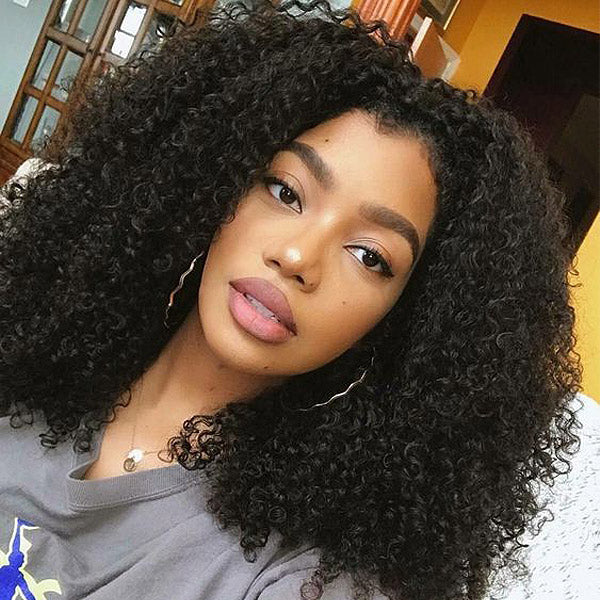 Afro Curly Wear Go Wig Pre Cut 7x5 HD Lace 100% Glueless Human Hair