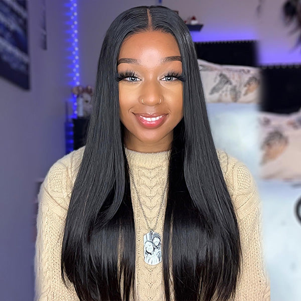 Flash Sale | Silky Straight Easy Wear Go Glueless Wigs Pre Cut 7x5 HD Lace