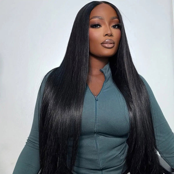 Sleek Straight Pre-cut 7x5 HD Lace Wear Go Glueless Wig Bleached Invisible Knots