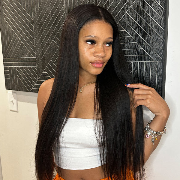 Viral Straight Wear Go Glueless Wigs 7X5 Pre-Cut HD Lace Wigs With Pre Plucked Nautral Hairline