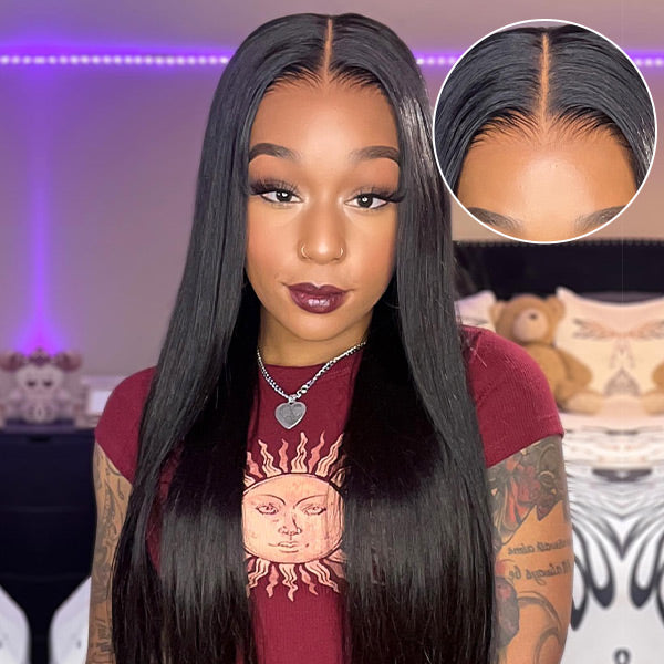 Viral Straight Wear Go Glueless Wigs 7X5 Pre-Cut HD Lace Wigs With Pre Plucked Nautral Hairline