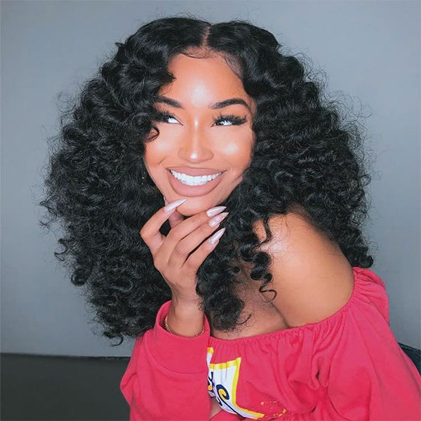 Wand Curl Wear Go Glueless Wig 7x5 HD Lace Pre Cut Lace 100% Glueless Wig Preplucked with Natural Hairline