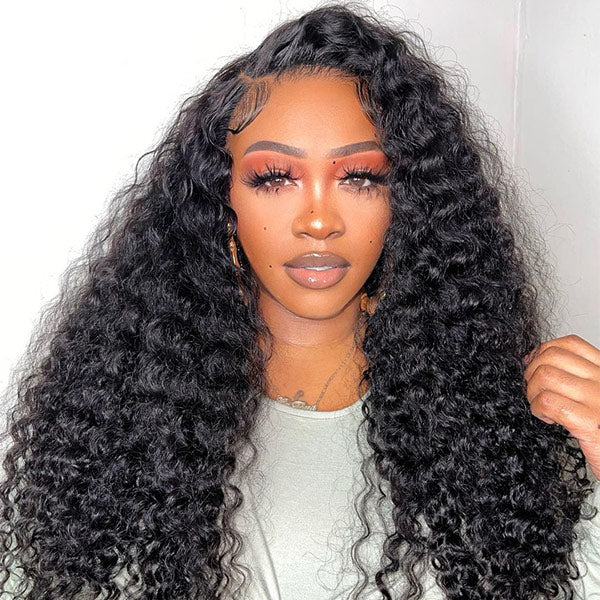 M-Cap Deep Wave Wear Go Glueless Wigs Bleached Knots Pre Cut 9x6 HD Lace Wigs Pre Plucked Hairline