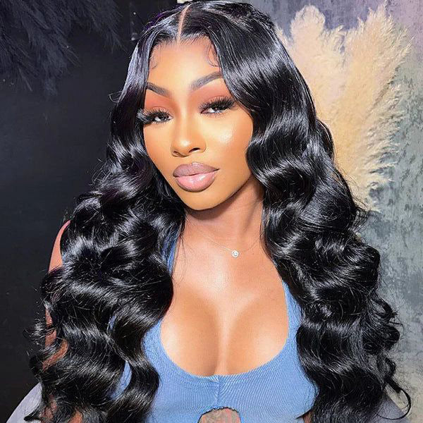 M-Cap Ocean Wave 9x6 Pre Cut HD Lace Wear Go Glueless Human Hair Wigs Pre Bleached Tiny Knots