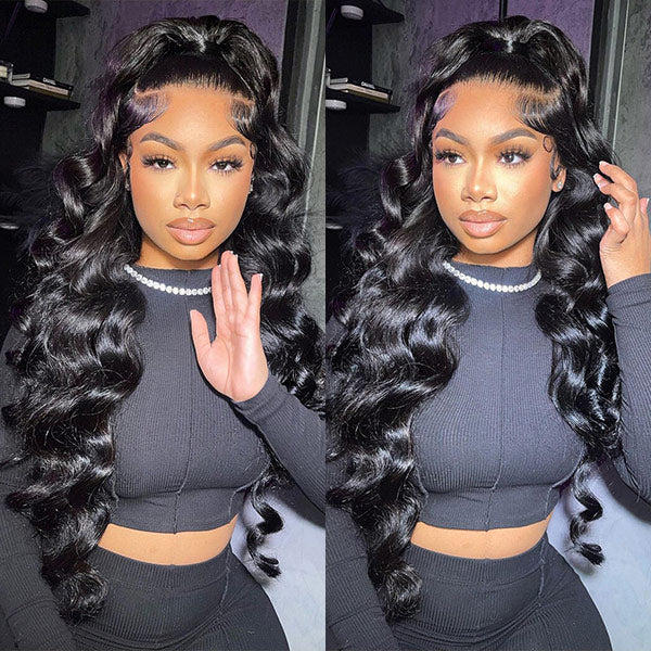 M-Cap Ocean Wave 9x6 Pre Cut HD Lace Wear Go Glueless Human Hair Wigs Pre Bleached Tiny Knots