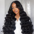 Body Wave Adjustable Drawstring Wear Go Glueless Wig Pre-Cut 13x6 HD Lace With Bleached Knots