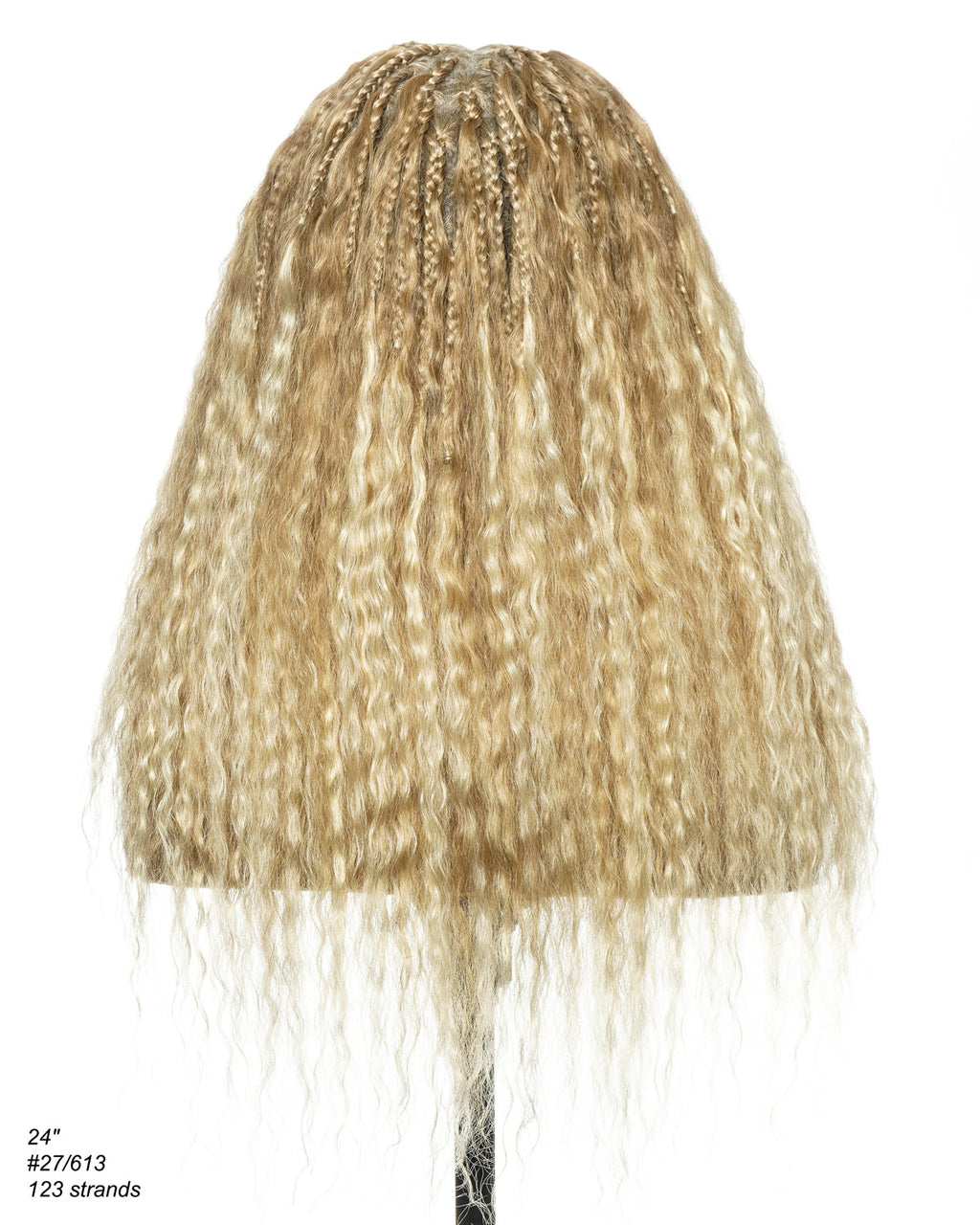 Raina - Bora Bora Human Hair Wet & Wavy Curls Pre Bleached HD Full Lace Boho Braided Wig