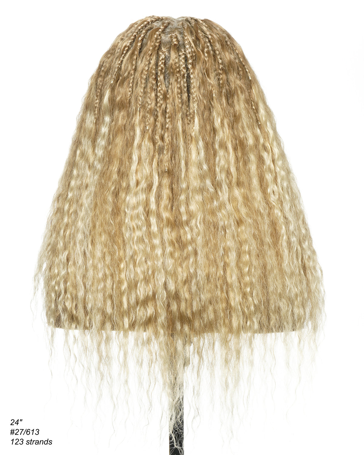 Raina - Bora Bora Human Hair Wet & Wavy Curls Pre Bleached HD Full Lace Boho Braided Wig