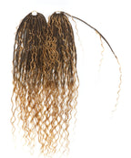 24" Pre Looped Crochet Boho Box Braids With Human Hair Curls - 80 strands/Pack