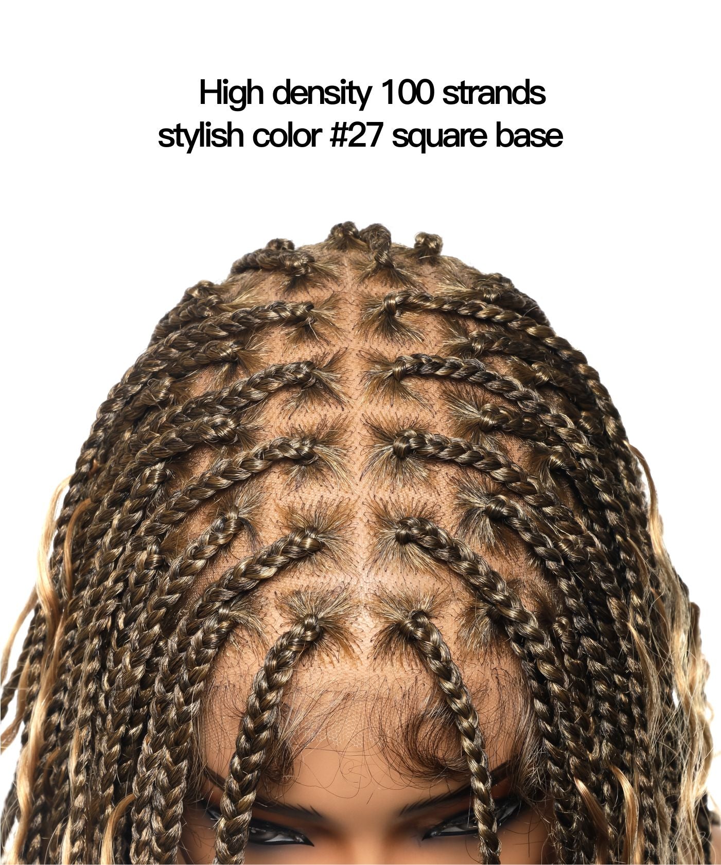 HD Full Lace Human Hair Boho Curls 36" Knotless Boho Box Braided Wig