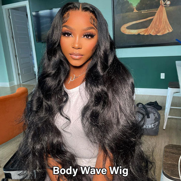 Pre Bleached Plucked Wear Go Glueless Wigs With Natural Hairline Pre Cut Lace 4x4 Lace Closure Wig