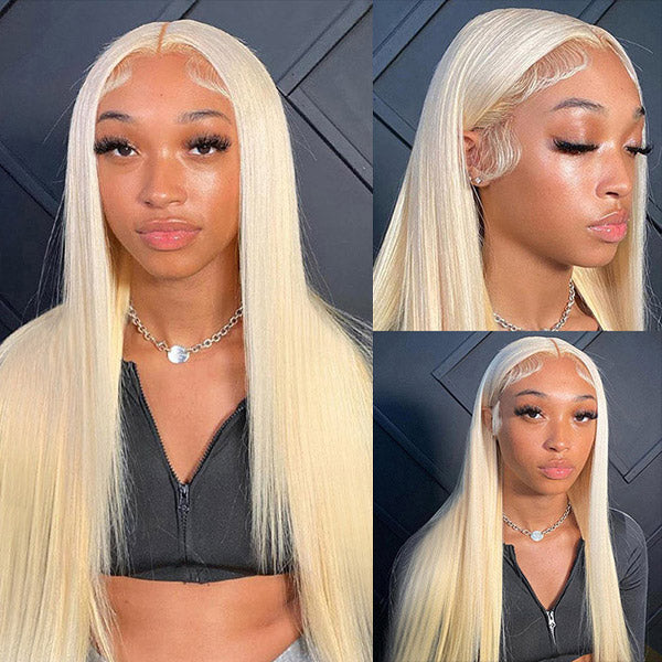 24h Shipping | Straight Hair 613 Blonde Wear Go Glueless Wig Pre-Cut 7x5 Lace Wig