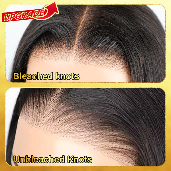 Pre Bleached Plucked Wear Go Glueless Wigs With Natural Hairline Pre Cut Lace 4x4 Lace Closure Wig