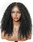 Lulu - Bora Bora Pre Bleached HD Full Lace Human Hair Curly Wave Boho Box Braided Wig