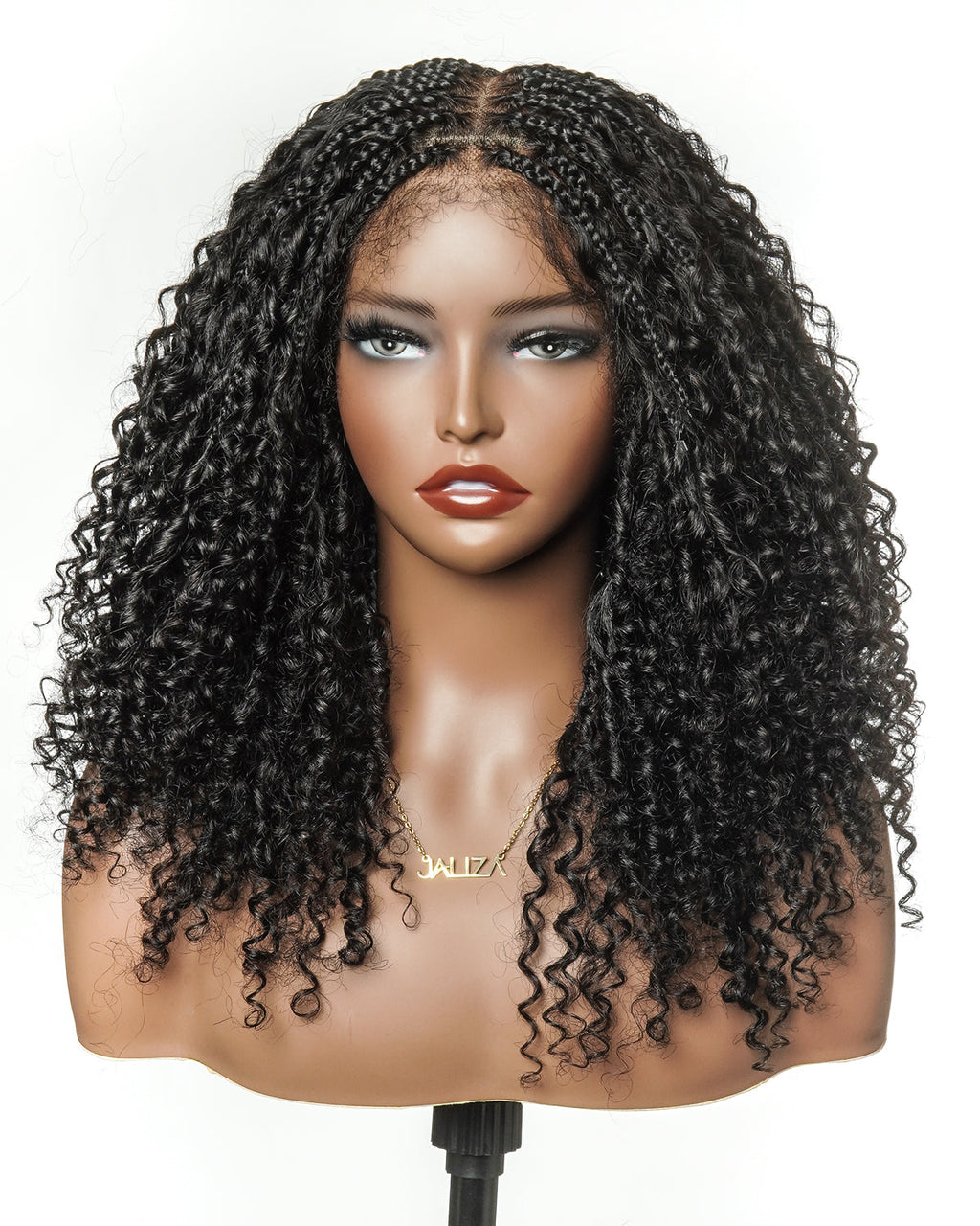 Lulu - Bora Bora Pre Bleached HD Full Lace Human Hair Curly Wave Boho Box Braided Wig