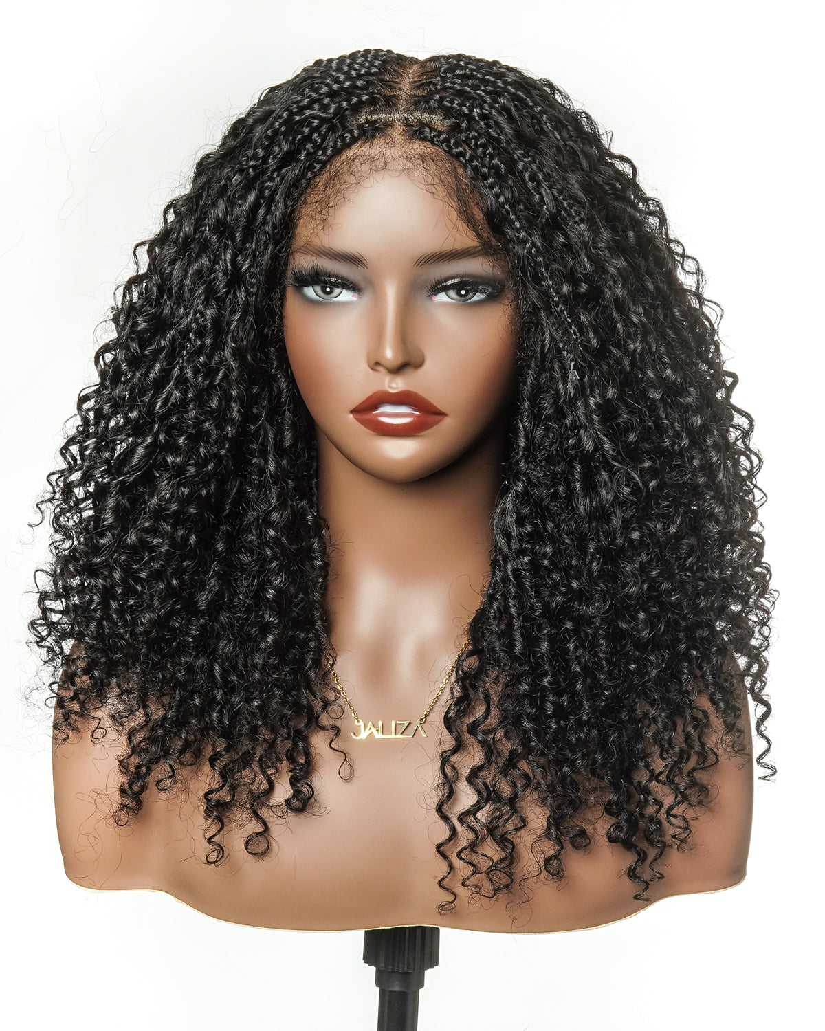 Lulu - Bora Bora Pre Bleached HD Full Lace Human Hair Curly Wave Boho Box Braided Wig