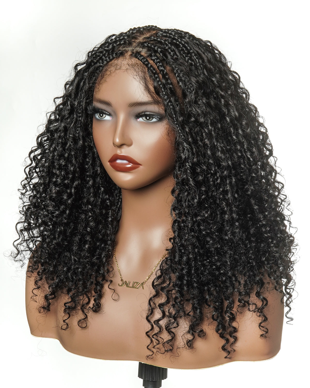 Lulu - Bora Bora Pre Bleached HD Full Lace Human Hair Curly Wave Boho Box Braided Wig