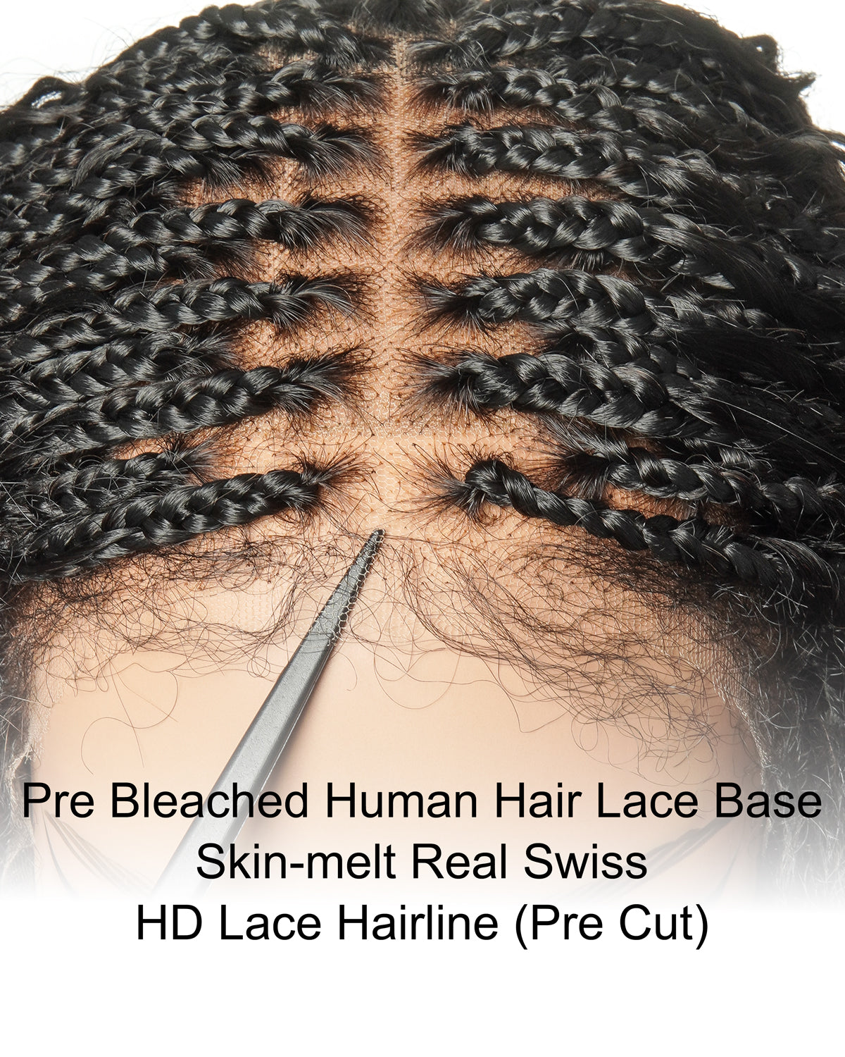 Lulu - Bora Bora Pre Bleached HD Full Lace Human Hair Curly Wave Boho Box Braided Wig