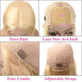 613 Blonde Kinky Curly Human Hair 13x4 Lace Front Wigs Pre-plucked with Baby Hair for Women