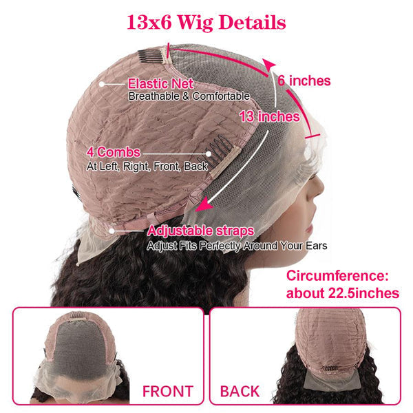 Body Wave Skin Melt HD Lace Wigs 13x4 HD Lace Front Wig Preplucked with Natural Hairline