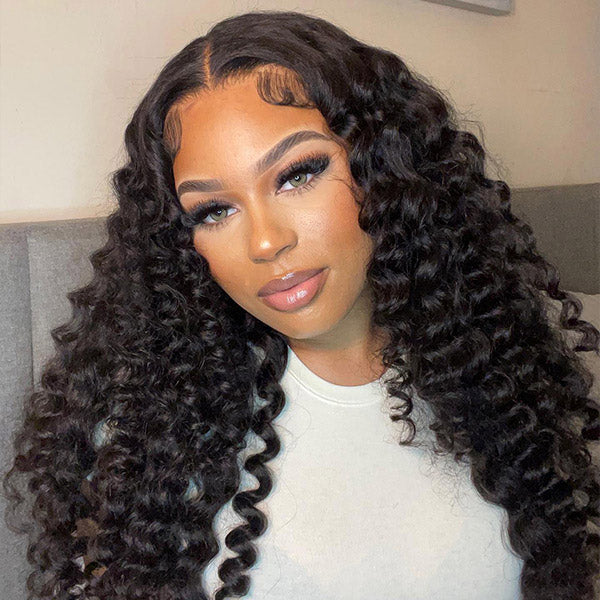 Loose Deep Wear & Go Wigs Loose Curly 7x5 Pre Cut HD Lace Closure Glueless Wigs On Sale