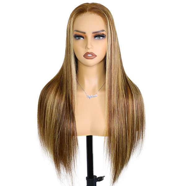 Straight Highlight Ombre 4/27 Wear Go Glueless Wig 360 Pre-cut Lace Wig
