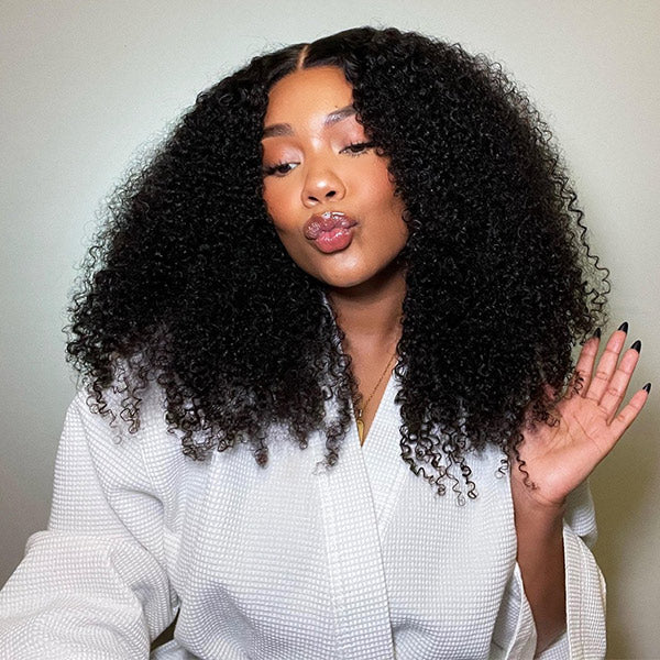 Afro Curly Hair Invisi-Drawstring 360 Lace Glueless Wig Beginner Friendly