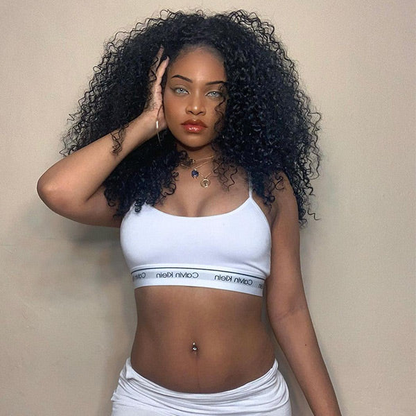 Afro Curly Hair Invisi-Drawstring 360 Lace Glueless Wig Beginner Friendly