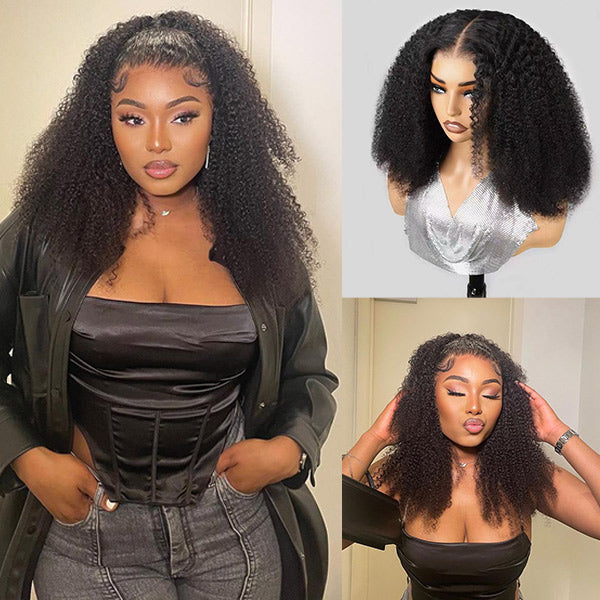 Afro Curly Hair Invisi-Drawstring 360 Lace Glueless Wig Beginner Friendly