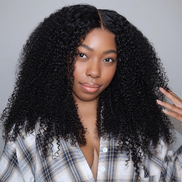 Afro Curly Hair Invisi-Drawstring 360 Lace Glueless Wig Beginner Friendly