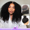 Afro Curly Hair Invisi-Drawstring 360 Lace Glueless Wig Beginner Friendly
