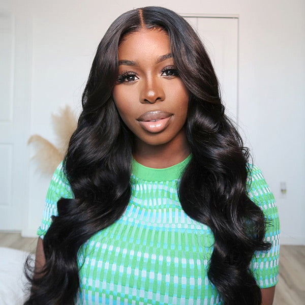 Body Wave Wear Go Wig Pre-cut 7x5 HD Lace Bleached Mini Knots Glueless Wig