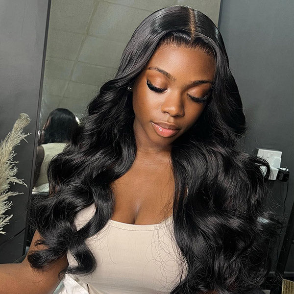 Glueless Body Wave Wear Go Wig 100% Pre-cut 7x5 9x6 HD Lace Bleached Knots
