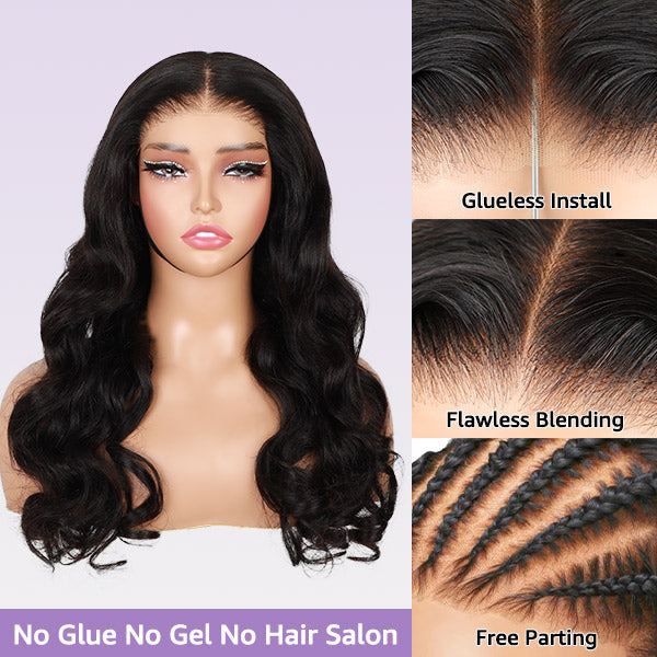 24h Shipping | Kinky Curly Wear Go Wigs 7x5 HD Lace Pre Cut Lace Closure Glueless Wigs With Bleached Knots