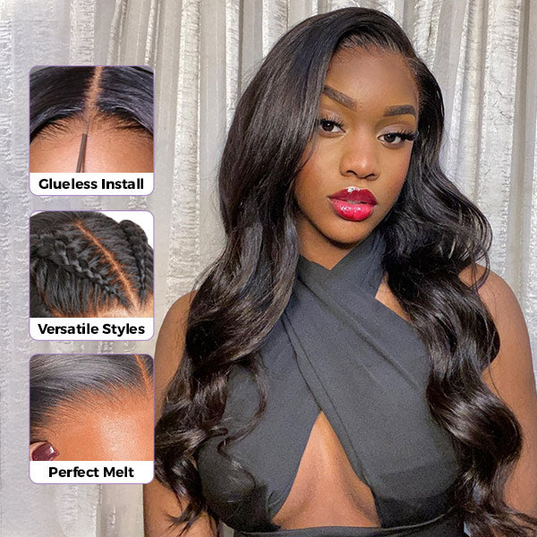 M-Cap Body Wave Wear Go Glueless Wigs Pre-plucked Pre Cut 9x6 HD Lace Bleached Tiny Knots Beginner Friendly