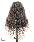 Salon-level Knotless Boho Locs HD Full Lace Human Hair Boho Curls 80 Strands Braided Wig