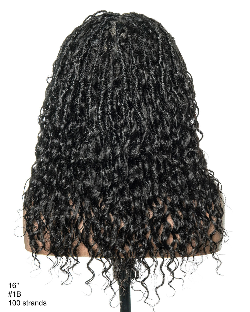 Lola - 16" Pre Bleached HD Full Lace Boho Locs Wig With Human Hair Boho Curls