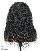 Lola - 16" Pre Bleached HD Full Lace Boho Locs Wig With Human Hair Boho Curls