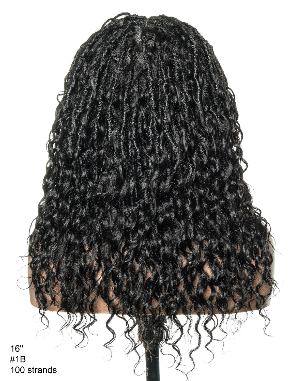 Lola - 16" Pre Bleached HD Full Lace Boho Locs Wig With Human Hair Boho Curls