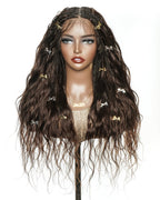 Michelle - Bora Bora Human Hair Body Wave Pre Bleached HD Full Lace Boho Box Braided Wig