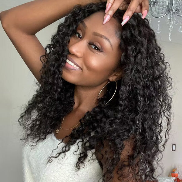 Loose Deep Wear & Go Wigs Loose Curly 7x5 Pre Cut HD Lace Closure Glueless Wigs On Sale