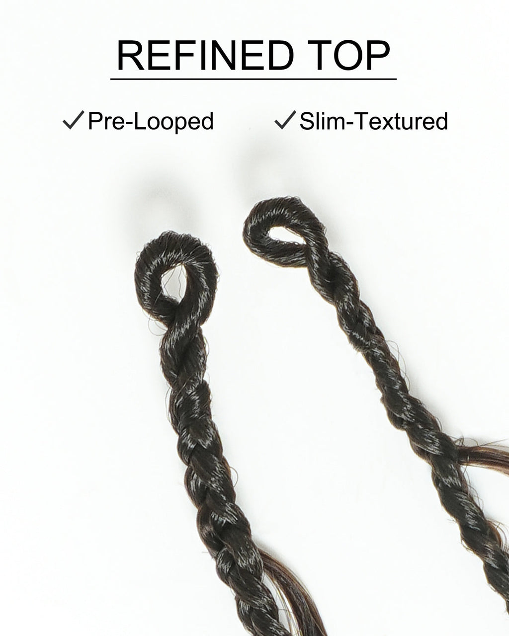 18" Crochet Boho Braids With Bora Bora Human Hair Loose Body Curls In Dark Brown 120 Strands/Pack