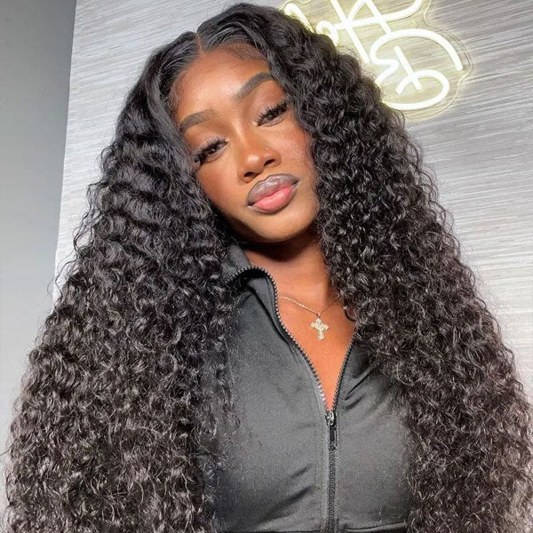 Deep Wave Pre-Cut 9x6 T Part Lace Wig Bleached Knots Wear Go Wig With Realistic Parting