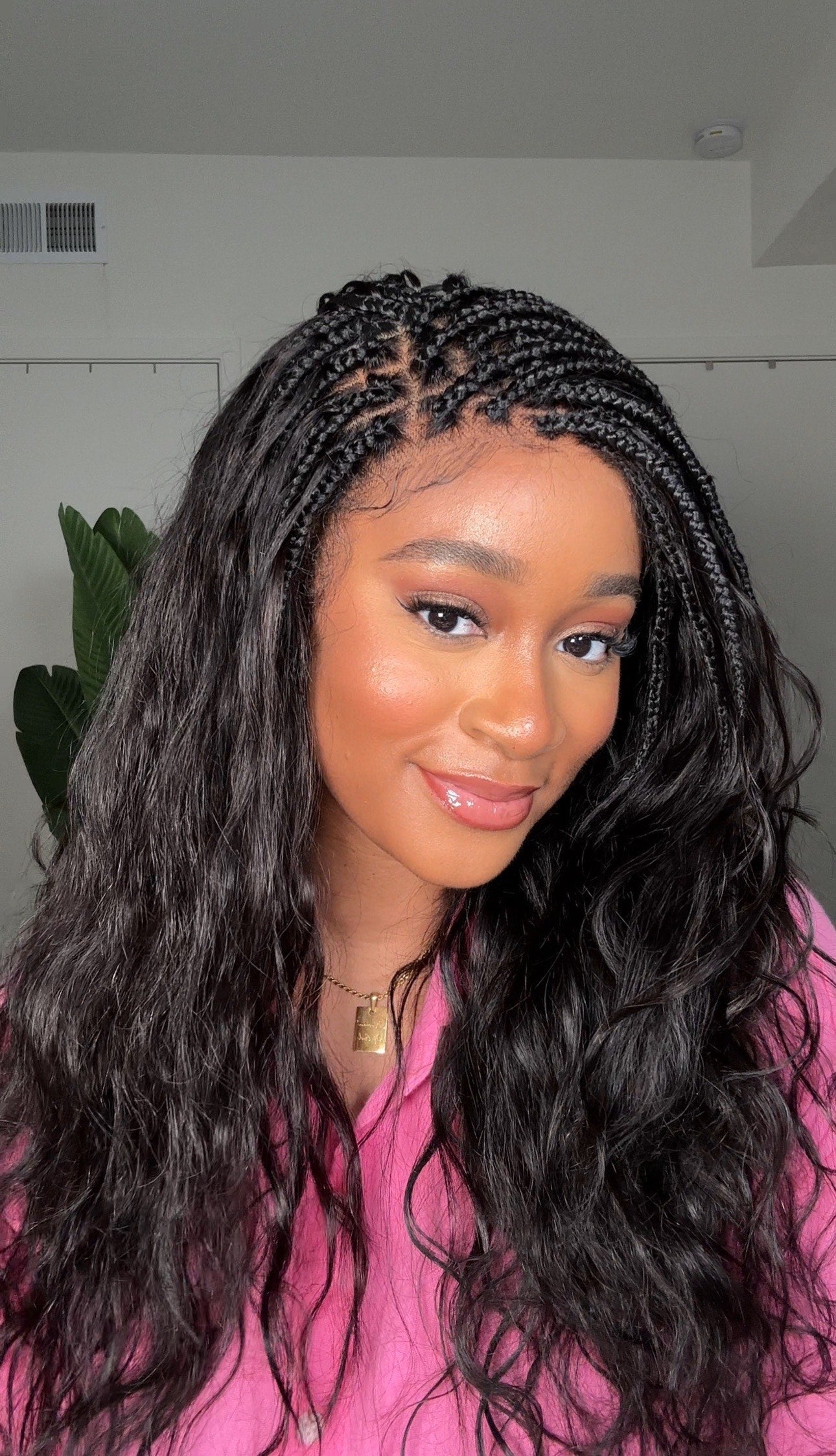 Michelle - Bora Bora Human Hair Body Wave Pre Bleached HD Full Lace Boho Box Braided Wig
