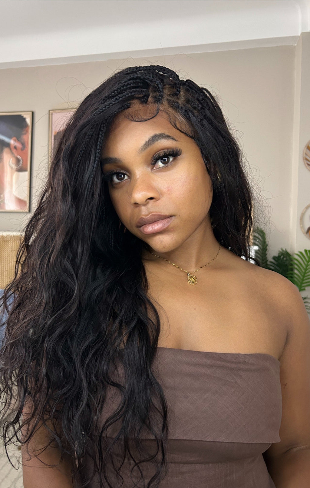 Michelle - 26" 100% Virgin Human Hair HD Full Lace Bora Bora Loose Body Wave Boho Box Braided Wig