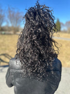 Kiki - 16" Pre Bleached HD Full Lace Human Hair Curls HD Full Lace Knotless Boho Box Braided Wig