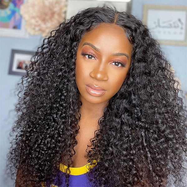 Exclusive Flash | Kinky Curly Hair Pre-Cut 7x5  Lace Wear Go Glueless Wig Bleached Knots Wig